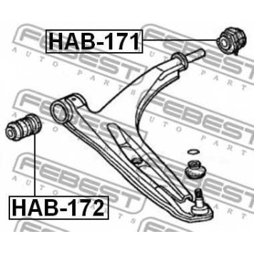 Подвеска рычага независимой подвески колеса FEBEST HAB-172-1