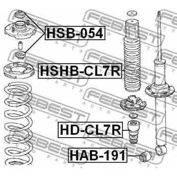 Втулка, амортизатор FEBEST HAB-191-1