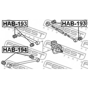 Подвеска рычага независимой подвески колеса FEBEST HAB-194-1