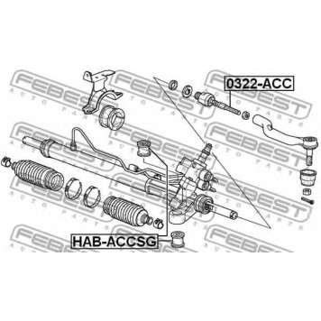 Подвеска рулевого управления FEBEST HAB-ACCSG-1