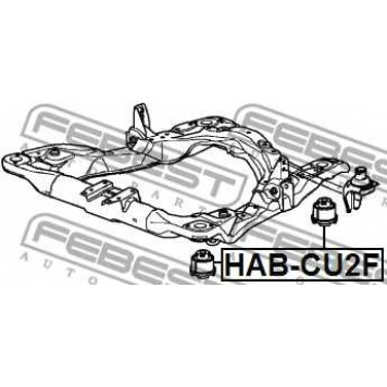 Втулка балки моста FEBEST HAB-CU2F-1