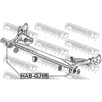 Втулка балки моста FEBEST HAB-GJ1R-1