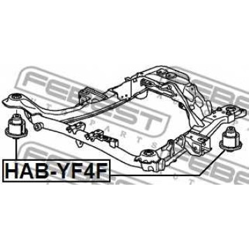 Втулка балки моста FEBEST HAB-YF4F-1