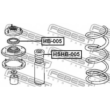 Подшипник опоры стойки амортизатора FEBEST HB-005-1