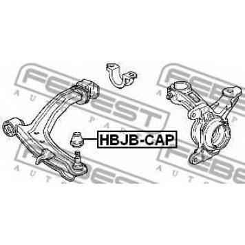 Ремкомплект, несущих / направляющих шарниров FEBEST HBJB-CAP-1
