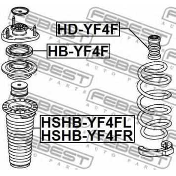Подшипник опоры стойки амортизатора FEBEST HB-YF4F-1