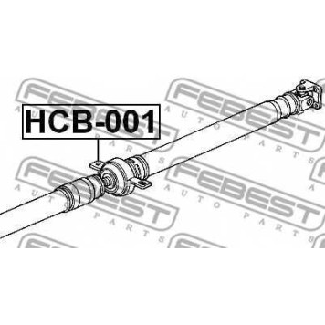 Подшипник, промежуточный подшипник карданного вала FEBEST HCB-001-1