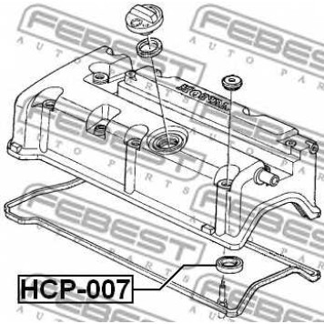 Уплотнительное кольцо, шахта свечи FEBEST HCP-007-1