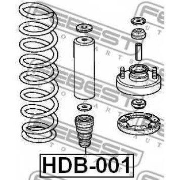 Амортизатор передний для HONDA ACCORD(CG,CH,CK), AVANCIER, CR(RD), TORNEO <b>FEBEST HDB-001</b>-1