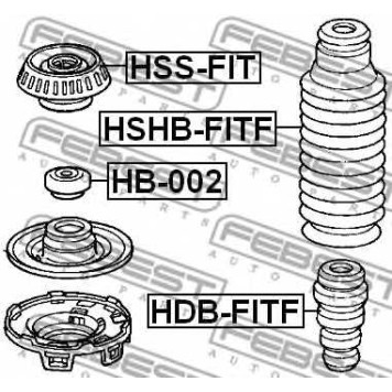 Амортизатор передний для HONDA AIRWAVE, CITY, FREED, JAZZ(GD), MOBILIO <b>FEBEST HDB-FITF</b>-1