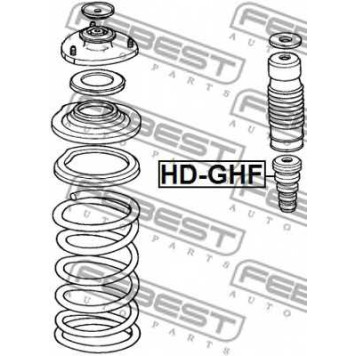 Амортизатор передний для HONDA HR(GH) <b>FEBEST HD-GHF</b>-1