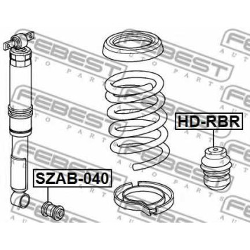 Амортизатор задний <b>FEBEST HD-RBR</b>-1