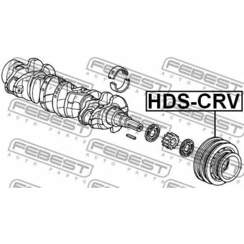 Ременный шкив коленвала FEBEST HDS-CRV-1