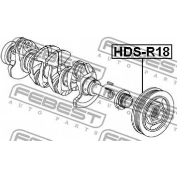 Ременный шкив коленвала FEBEST HDS-R18-1