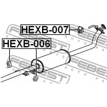 Монтажный комплект системы выпуска FEBEST HEXB-007-1