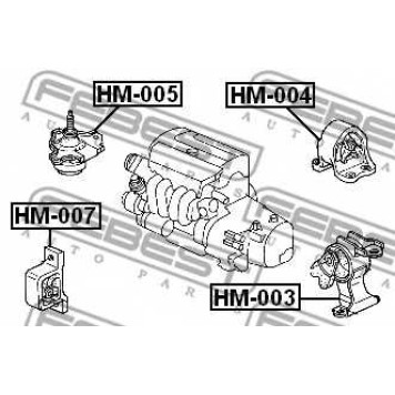 Подвеска двигателя FEBEST HM-007-1