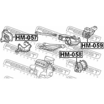 Подвеска двигателя FEBEST HM-059-1