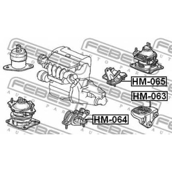Подвеска коробки передач FEBEST HM-065-1