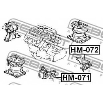 Подвеска автоматической коробки передач FEBEST HM-072-1