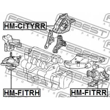 Подвеска двигателя FEBEST HM-CITYRR-1