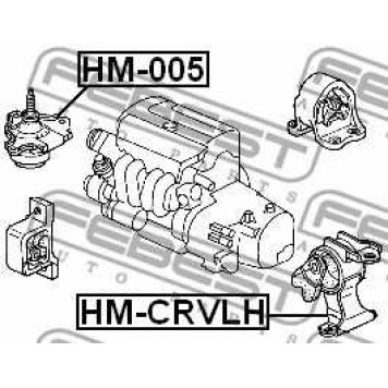 Подвеска двигателя FEBEST HM-CRVLH-1