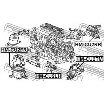 Подвеска двигателя FEBEST HM-CU2RR-1