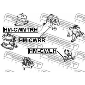 Подвеска двигателя FEBEST HM-CWMTRH-1