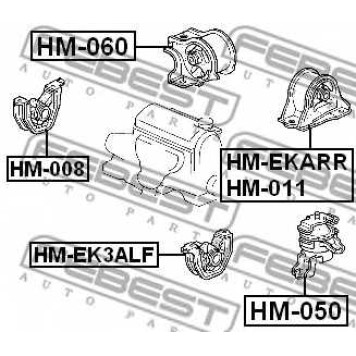 Подвеска двигателя FEBEST HM-EKARR-1