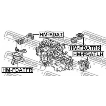 Подвеска двигателя FEBEST HM-FDAT-1