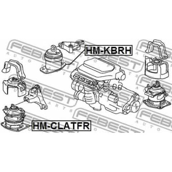 Подвеска двигателя FEBEST HM-KBRH-1