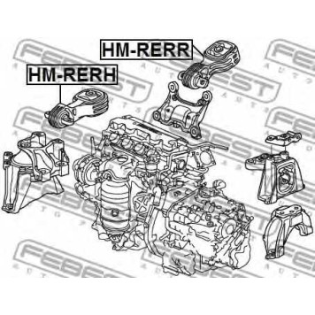 Подвеска двигателя FEBEST HM-RERH-1