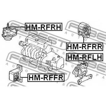 Подвеска двигателя FEBEST HM-RFLH-1