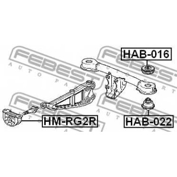Опора, дифференциал FEBEST HM-RG2R-1