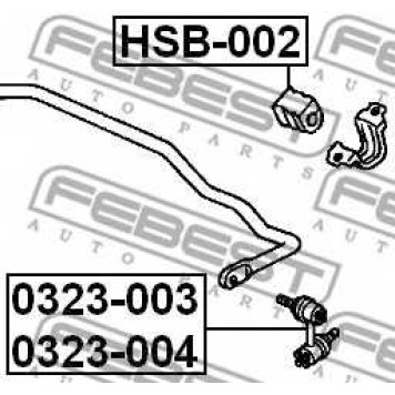 Опора стабилизатора FEBEST HSB-002-1