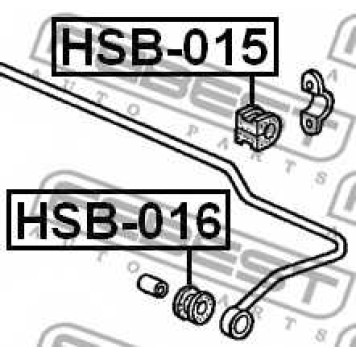Опора стабилизатора FEBEST HSB-015-1