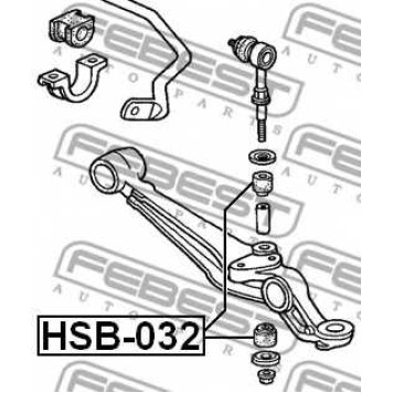 Опора стабилизатора FEBEST HSB-032-1