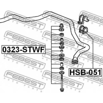 Опора стабилизатора FEBEST HSB-051-1
