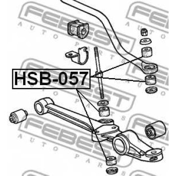 Подвеска стойки вала FEBEST HSB-057-1