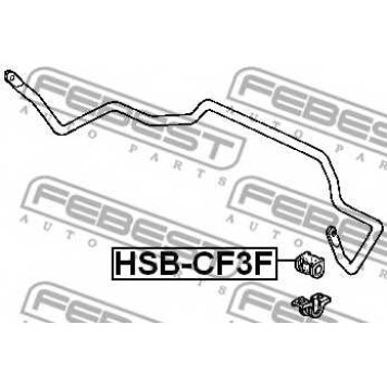 Опора стабилизатора FEBEST HSB-CF3F-1