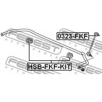 Опора стабилизатора FEBEST HSB-FKF-KIT-1