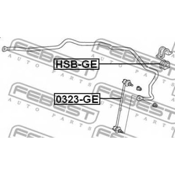 Опора стабилизатора FEBEST HSB-GE-1