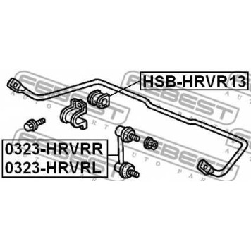 Опора стабилизатора FEBEST HSB-HRVR13-1