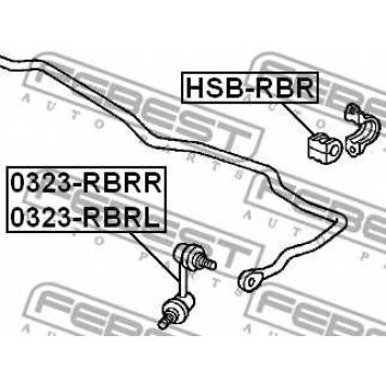Опора стабилизатора FEBEST HSB-RBR-1