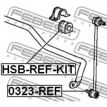 Опора стабилизатора FEBEST HSB-REF-KIT-1