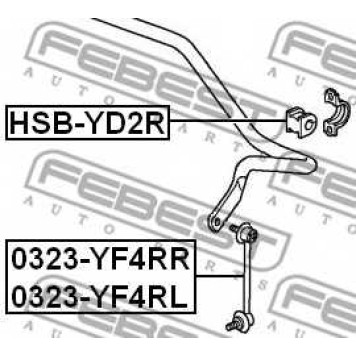 Опора стабилизатора FEBEST HSB-YD2R-1