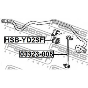 Опора стабилизатора FEBEST HSB-YD2SF-1