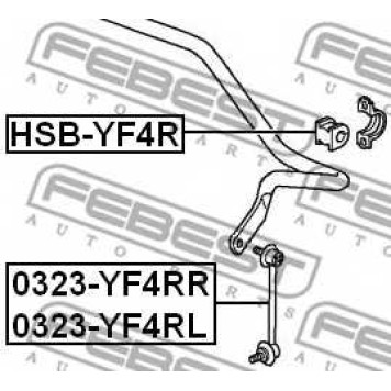 Опора стабилизатора FEBEST HSB-YF4R-1
