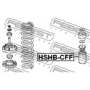 Пыльник амортизатора FEBEST HSHB-CFF-1