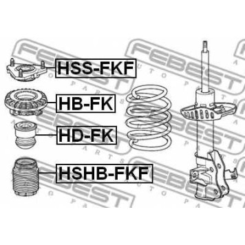 Пыльник амортизатора FEBEST HSHB-FKF-1
