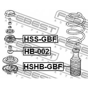 Пыльник амортизатора FEBEST HSHB-GBF-1